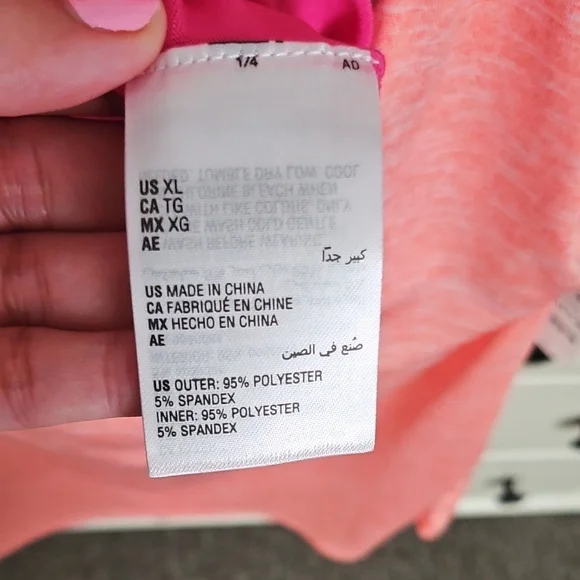 ID Ideology Girls Size XL Sleeveless Workout Athletic Dress Resort Coral Pink - Picture 5 of 5